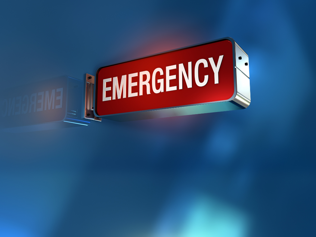 An image with the word emergency